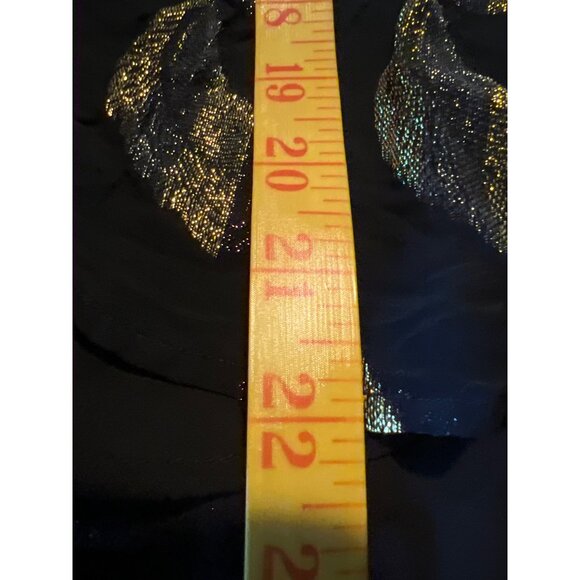 & Other Stories Paris Atelier Black & Gold Metallic Blouse US 6 - Picture 6 of 7